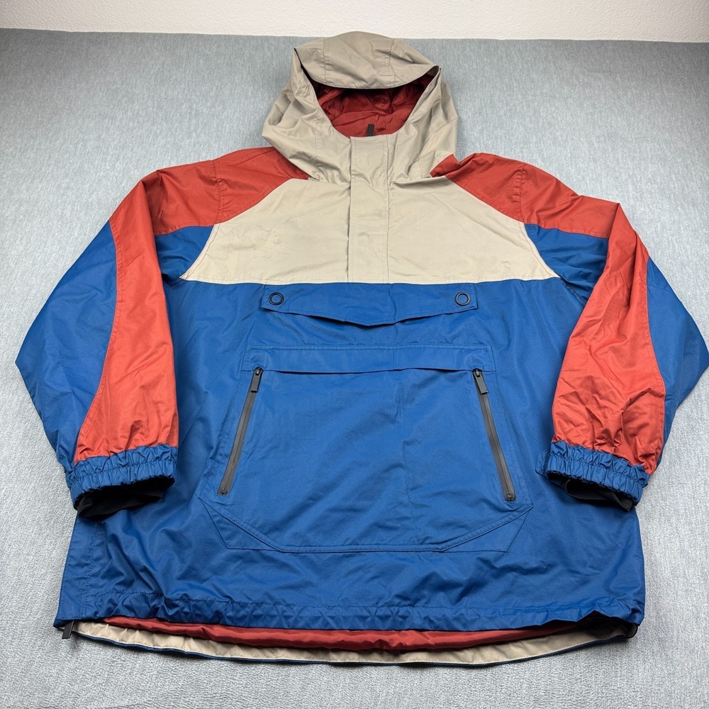 Swiss Tech Jacket Mens 2XL XXL‎ Blue Orange Ski Snowboard Anorak Hooded Pullover